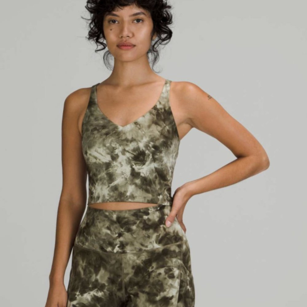 lululemon | Align Tank - Cropped | Diamond Dye Light Sage Medium Olive | Size 10